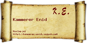 Kammerer Enid névjegykártya